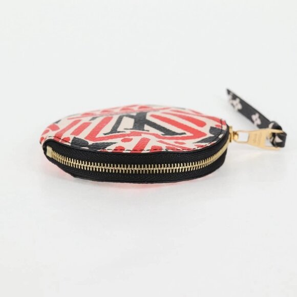 LOUIS VUITTON Monogram Crafty Round Coin Purse Red - Picture 5 of 15